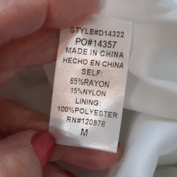 NWT Entro White and Green Floral Sundress Mini Dress Med - Picture 3 of 10